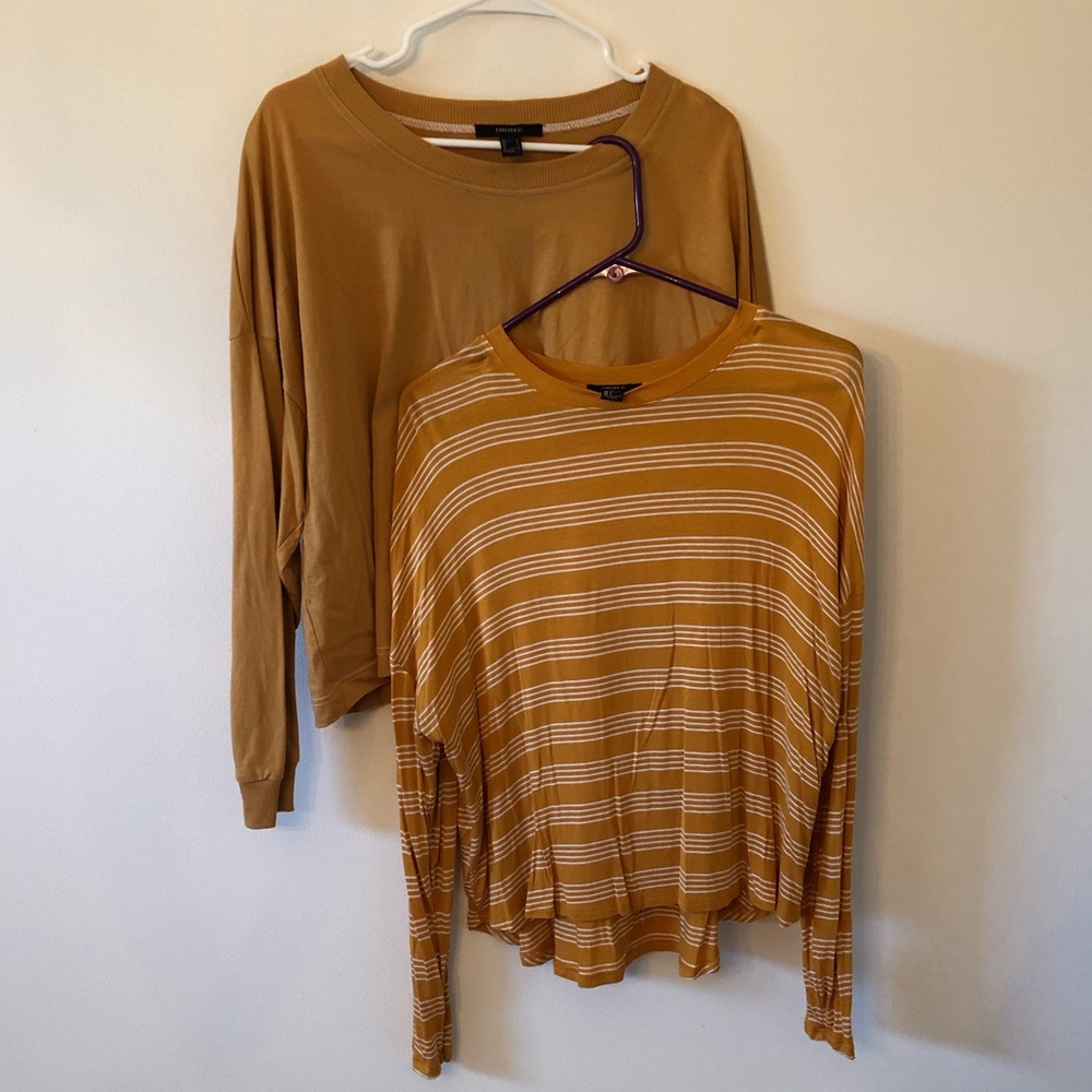 2 forever 21 long sleeves
